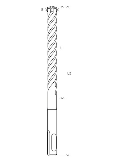 Bosch SDS-Plus 5X Kırıcı Delici Matkap Ucu 12x310 mm - 2608833810
