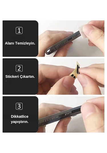 20 Adet Cep Telefonu Hoparlör Toz Koruyucu Sticker Seti Apple Uyumlu Hoparlör Koruyucu Adet-20 Adet
