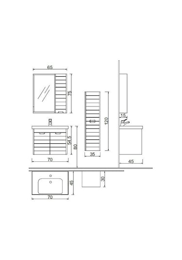 Turkuaz Seramik Frame Etajerli Lavabo 70 x 45CM-Mostar 70 Alt Modül -Siyah Turkuaz Seramik Frame Etajerli Lavabo 70 x 45CM-Mostar 70 Alt Modül -Siyah