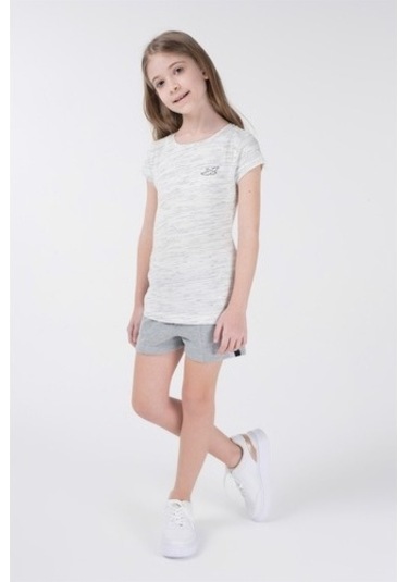 Brz Kids Kız Çocuk Kısa Kollu T-Shirt Ekru