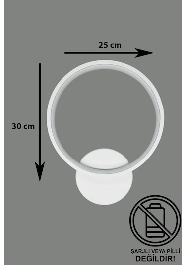 Aura Aplik Beyaz Renk Modern Tasarım-hol-banyo - Mutfak - Salon - Yatak Odası Gün Işığı Led Aplik Beyaz