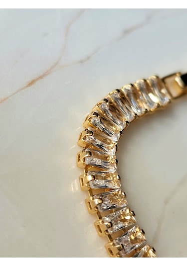 Su Yolu Baget Model Altın Kaplama Gold Renkli Çelik Kolye