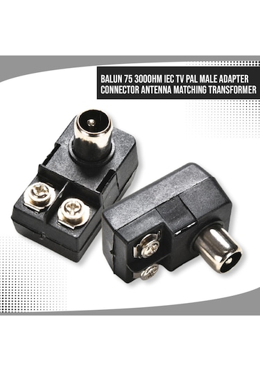 5 Adet Balun Tv Anten Konnektörü Uhf Vhf Fm 300 Ohm To 75 Ohm