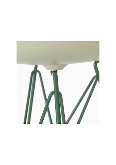 Vitra Eames Plastik Yan Sandalye Re Dsr Duotone, Geri Dönüştürülmüş Plastik Açık Yeşil