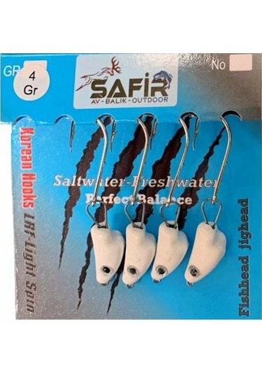 Safir Balık Kafa Uv Ve Glow Jig Head