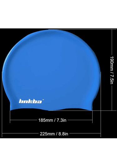 Gri Silikon Uzun Saç Unisex Yetişkin - Çocuk İçin Yüzmek Kap Şapka Gri