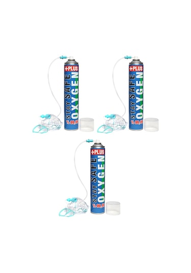 Stay Safe Oksijen Plus Oksijen Tüpü 3 x 165 G