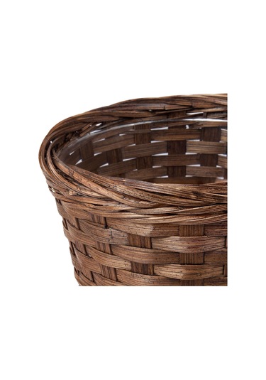 Bambu Saksı, Kahverengi, 15 Cm 3 Adet