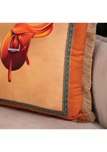 Saddle Desen Kadife Yastık/kırlent Dolgu Boncuk, Elyaf Uluslararası Yıkama Ve Solmama Sertifikası Çok Renkli