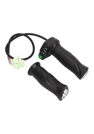 E-bike Vitesli Gaz Kolu Yeşil Düğme 3 Işık