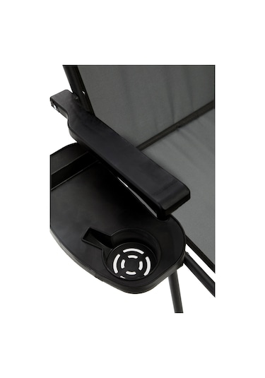 Natura 4 Adet Kamp Sandalyesi Oval Bardaklık Gri + MDF Masa Gri