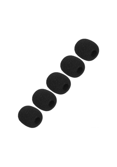 Yunboo A Tipi Siyah Mikrofon Köpük Koruması 28mm Yükseklik, 23mm Dış Çap, 8mm İç Çap - 5 Adet, Ortam Gürültüsünü Azaltır