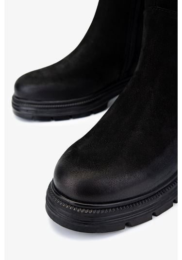 Valmenti Kadın Hakiki Deri Siyah Nubuk Casual Çizme 322 2353521 Bn Czm Sk24-25 Sıyah Nbk Siyah Nubuk