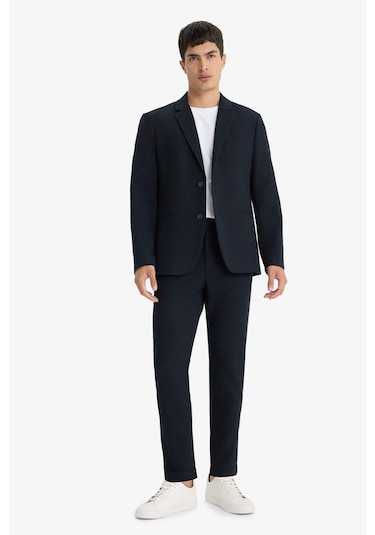 Defacto Modern Fit Düğmeli Cepli Blazer Ceket F2347ax25aunv163 Lacivert