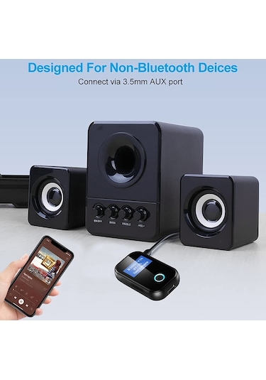 Cbtx Bt15s Bluetooth Alıcısı Lcd Ekran Aux Adaptörü Araç Adaptörü İle Cvc 8.0 Gürültü Önleyici