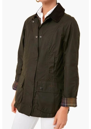 Barbour Classic Beadnell Yağlı Ceket Ol71 Olive -488031813-