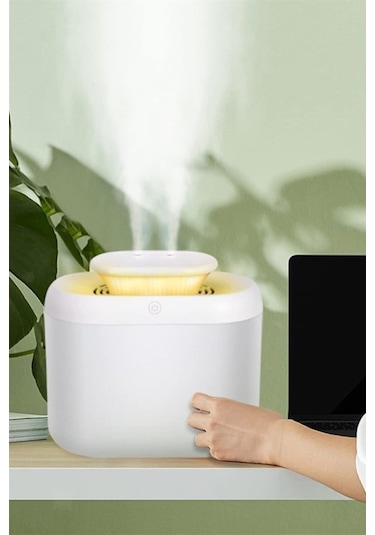 3.3 Litre Hava Nemlendirici Ultrasonik Aroma Buhar Makinesi Çift Sprey Aroma Difüzörü Led Işıklı