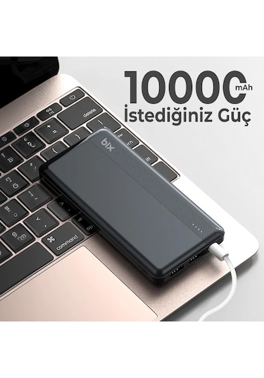 Bix Bxpb108 10000mah Çift Usb-a Çıkışlı Portatif Powerbank Siyah