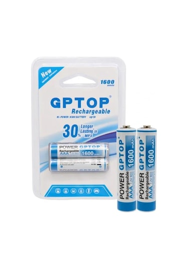 Powermaster Pm-9539 Ni-mh 1.2v 1600mah Aaa Şarj Edilebilir Şarjlı İnce Kalem Pil 2'li Paket