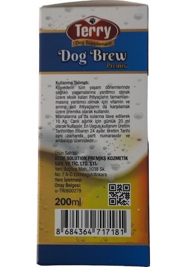 Terry Dog Brew Alkolsüz Anne Sütü Arttırıcı 200 ML
