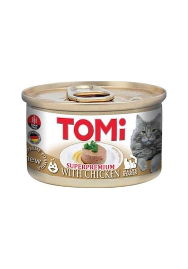 Tomi Tavuklu Tahılsız Konserve Yetişkin Kedi Maması 85 G