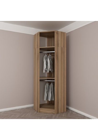 Minar Kale 1 Kapaklı Köşe Dolap + Yüklük Dore 235cm