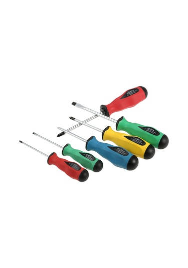 Padalink Penggong 6 Parça Tornavida Seti: Ph2/ph1/ph0 Çapraz, Sl6/sl5/sl3 Düz Uçlu, Kaymazsız Uç Ve Ergonomik Saplı Tamir Aletleri