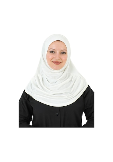 Hazır Giyim Türban Yumuşak Başörtü Şal - Krem Krem