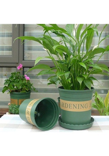 Saksılar Bitki Fidanlık Saksıları Plastik Saksılar Tepsili Yaratıcı Galon Saksıları, Boyut: 12 16 12cm Diğer