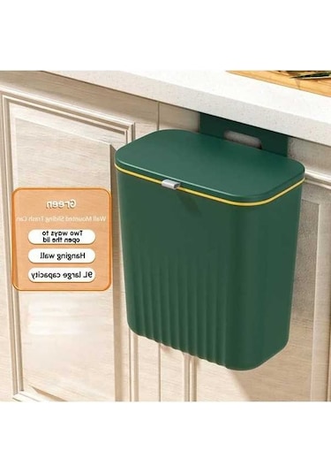 Maoyaya 9l Duvara Monte Çöp Tenekesi Ev Çöp Kutusu Asılı Banyo Çöp Çok Renkli, Pratik Tasarım Çok Renkli