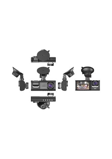 Gece Görüşlü 3'lü Araç Kamerası Geri Görüş Destekli, 170 Geniş Açı