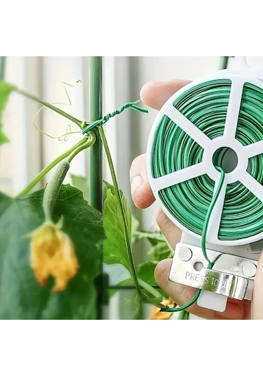 Bahçe Bitkileri İçin Kendinden Bıçaklı 50mt Kablo Sabitleme Teli