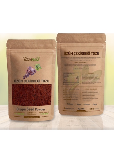 Tazemiz Üzüm Çekirdeği Tozu 1 KG