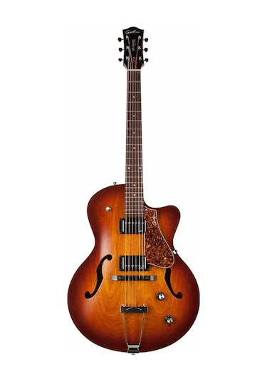 Godin 5th Avenue Cw Kingpin Iı Hb Hollowbody Elektro Gitar Cognac Burst