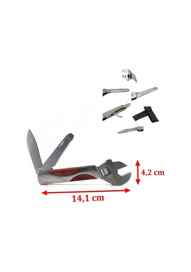 Geeroyoo Kılıflı 4 Fonksiyonlu Orta Boy İngiliz Anahtarı Uygun,