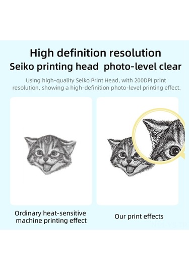 Yunboo C31 Kablosuz Bt Isı Etiket Yazıcı - Mini Boy, Renkli Işık, Dahili 1200mah Batarya, Not/resim/yazı Baskısı, 1 Adet Termal Kağıt İle