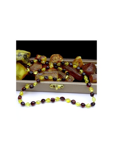 Sertifikalı Ukrayna Damla Kehribar Kolye N11.37221 Kahverengi