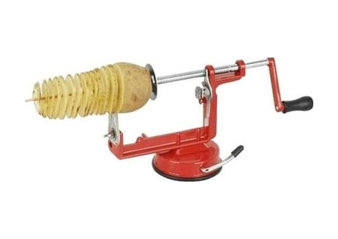 Tongxida Kaliteli Kırmızı Spiral Patates Dilimleyici Kırmızı