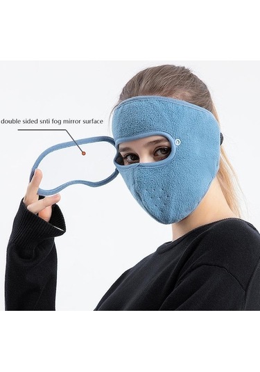 Trendooze Yeni Sıcak Sarsıntı Rüzgar Polar Mavi Maske Maske Korumalı Gözlük Geçirmez Buğu Binme El Mavi