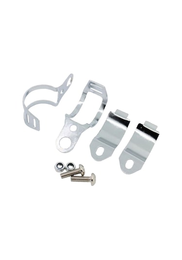 Suntek Motosiklet Dönüş Sinyalleri Çatal Kelepçeleri Montaj Lambası Tutucu Lamba Braketi Gümüş