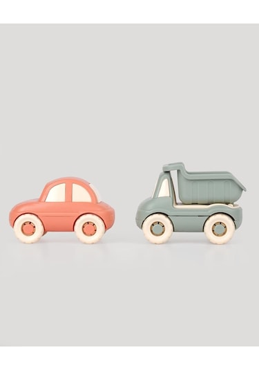 Lc Sevimli Minik Taşıtlar Kamyon Ve Araba-somon-petrol Yeşili