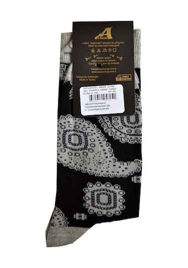 A Classe Şal Desenli Siyah Erkek Çorap Siyah (362438051) Siyah