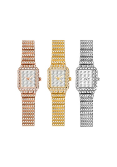 Sones Bınbond N321 Kare Temperament Metal 30m Su Geçirmez Kuvars Saat, Renk: Beyaz