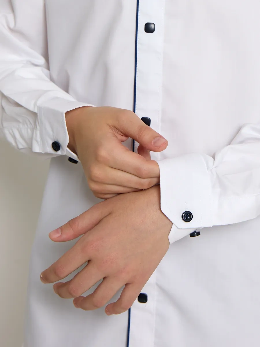 Felipe Rosso Uzun Kollu Düğmeli Okul Gömleği 455786198 Beyaz