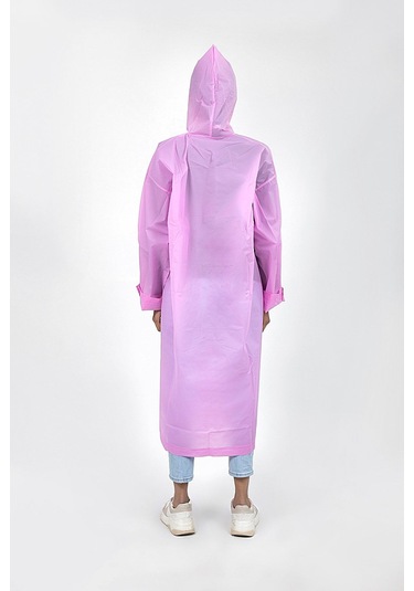 Polo55.sport.1855 Pembe Kapüşonlu Çıtçıtlı Yağmurluk Ve Rüzgarlık Pembe