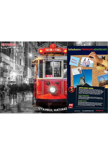 Yapışkanlı Pano/İstanbul, Tramvay 33X48 Cm.