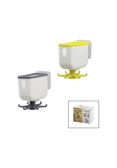 Çok Fonksiyonlu Yapışkan Askı 360 Derece Döner 2.5 - 7.5cm 5361 Çok Renkli