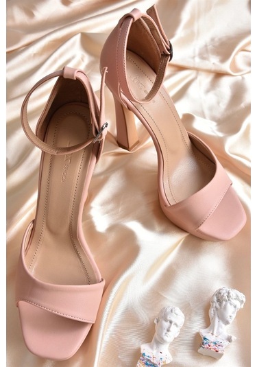 Fox Shoes Pudra Platform Topuklu Kadın Ayakkabı K404580109