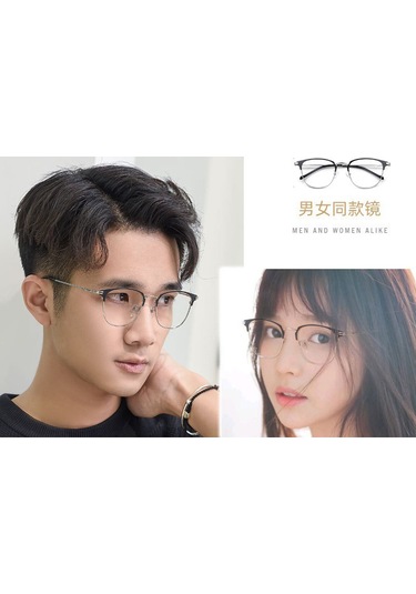 Yaozixa Erkekler İçin Gündelik İş Görüşmeleri Retro Metal Gözlük Çerçevesi - Siyah Altın, Mavi Işık Engelleme Lensli, Moda Ve Fonksiyonel Beyaz