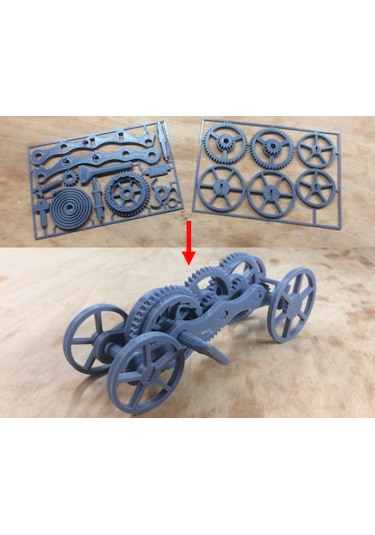 3d Kurmalı Araba Plastik Puzzle Yapboz Montessori